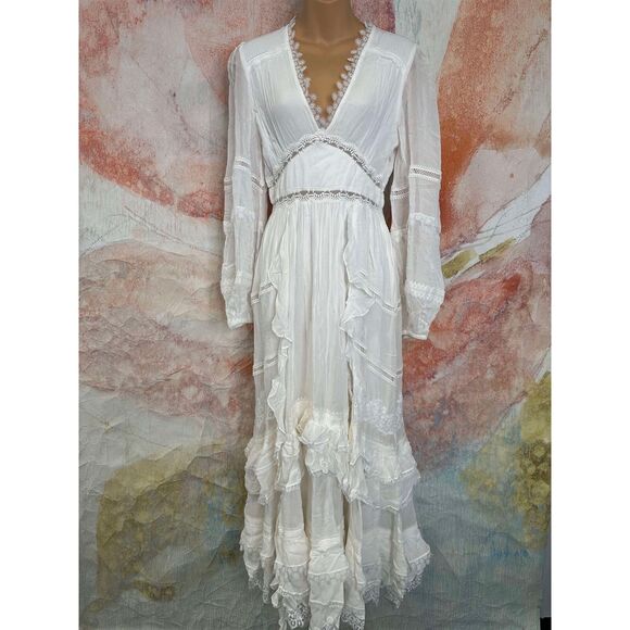 Anthropologie Rococo Sand Mia Long-Sleeve Ruffled Maxi Dress $545 - Picture 5 of 8